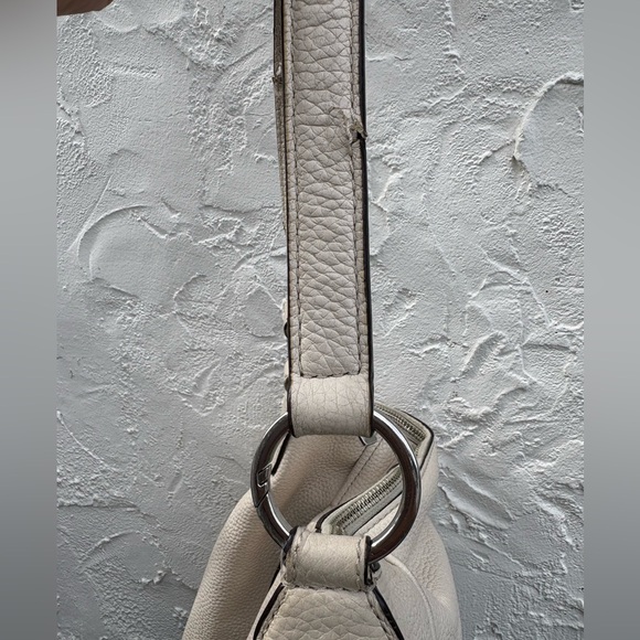 Michael Kors Off White Soft Pebble Leather Hobo Shoulder Bag - Picture 5 of 14